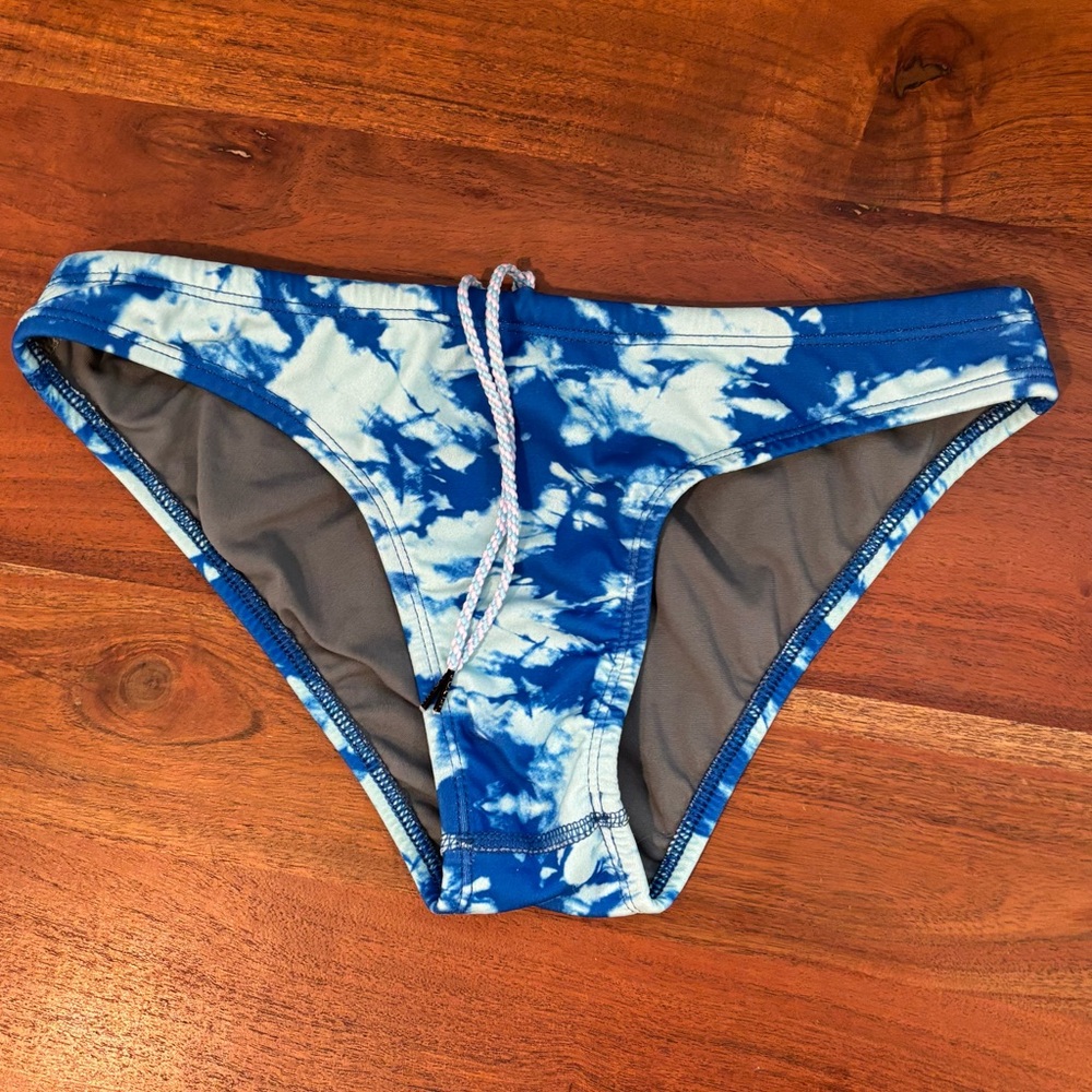 Jolyn Clothing Blue Tie Dye Bikini Bottom